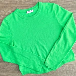 BABATON - Nathaniel Cropped Sweater Fluro Lime Green